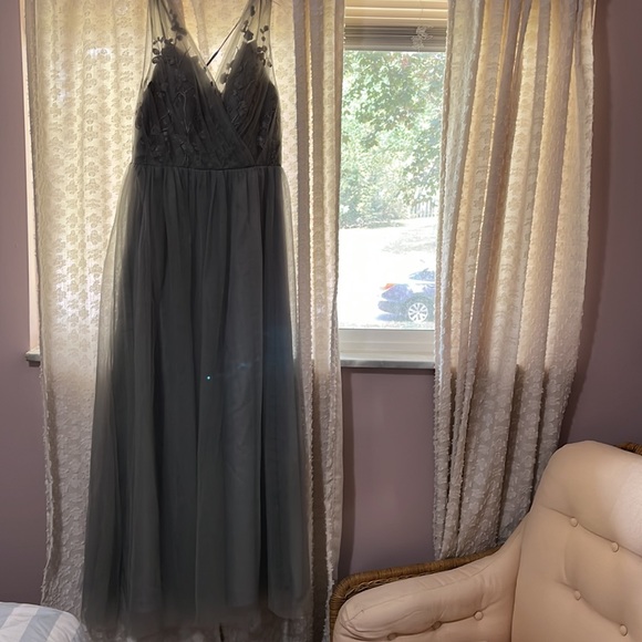 Grey Bridesmaid Dress - Picture 2 of 5
